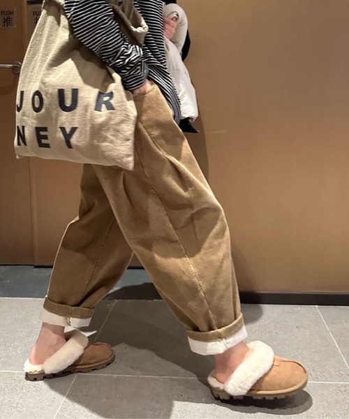 2ly2(トゥーリートゥー)の「こなれ感たっぷり!厚手素材のコーデュロイパンツ(その他パンツ・レディース・カーキ/ブラック/モカ/ベージュ/ブラウン/ボルドー・FREE)」の9枚目の写真