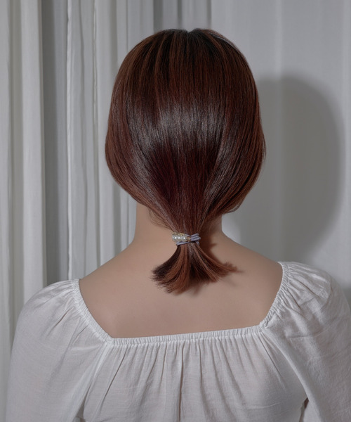 Phoebe(フィービィー)の「パールラインコンビヘアブレス グレー(ヘアゴム・レディース・グレー・FREE)」の4枚目の写真