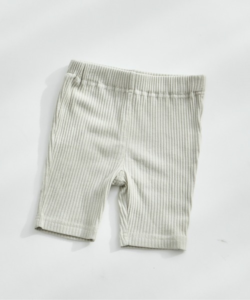 pairmanon（ペアマノン）の「【リンクコーデ】リブ素材サイクルパンツ（レギンス/スパッツ・キッズ・ホワイト系その他/ブラウン/ブラック系その他/ベージュ/グリーン系その他/ブルー系その他/ライトピンク/ブラック/ピンク・140/120/130/100/150/110/90）」の6枚目の写真