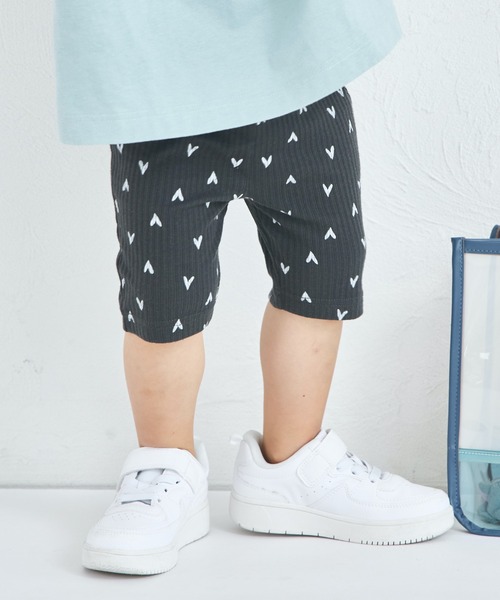 pairmanon（ペアマノン）の「【リンクコーデ】リブ素材サイクルパンツ（レギンス/スパッツ・キッズ・ホワイト系その他/ブラウン/ブラック系その他/ベージュ/グリーン系その他/ブルー系その他/ライトピンク/ブラック/ピンク・140/120/130/100/150/110/90）」の4枚目の写真