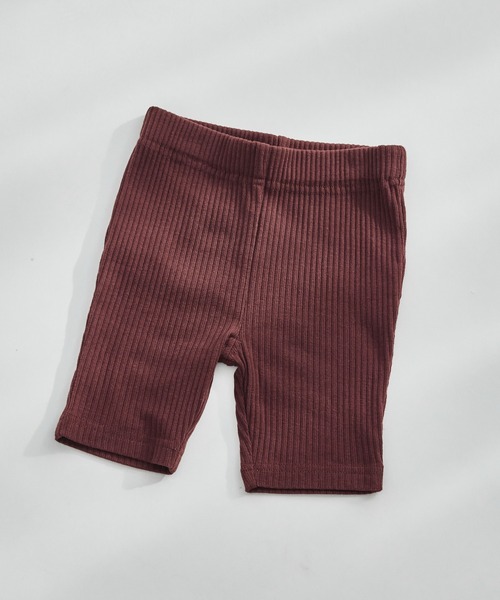 pairmanon（ペアマノン）の「【リンクコーデ】リブ素材サイクルパンツ（レギンス/スパッツ・キッズ・ホワイト系その他/ブラウン/ブラック系その他/ベージュ/グリーン系その他/ブルー系その他/ライトピンク/ブラック/ピンク・140/120/130/100/150/110/90）」の5枚目の写真