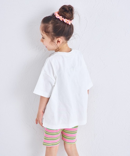 pairmanon（ペアマノン）の「【リンクコーデ】リブ素材サイクルパンツ（レギンス/スパッツ・キッズ・ホワイト系その他/ブラウン/ブラック系その他/ベージュ/グリーン系その他/ブルー系その他/ライトピンク/ブラック/ピンク・140/120/130/100/150/110/90）」の12枚目の写真