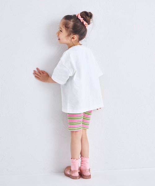 リンクコーデ】リブ素材サイクルパンツ（レギンス/スパッツ