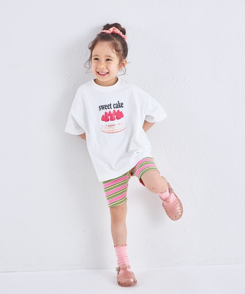 pairmanon（ペアマノン）の「【リンクコーデ】リブ素材サイクルパンツ（レギンス/スパッツ・キッズ・ホワイト系その他/ブラウン/ブラック系その他/ベージュ/グリーン系その他/ブルー系その他/ライトピンク/ブラック/ピンク・140/120/130/100/150/110/90）」の10枚目の写真