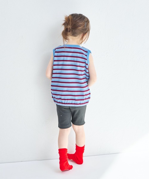 pairmanon（ペアマノン）の「【リンクコーデ】リブ素材サイクルパンツ（レギンス/スパッツ・キッズ・ホワイト系その他/ブラウン/ブラック系その他/ベージュ/グリーン系その他/ブルー系その他/ライトピンク/ブラック/ピンク・140/120/130/100/150/110/90）」の17枚目の写真