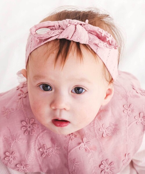 SLAP SLIP BABY(スラップスリップベビー)の「【お揃い】レースリボンヘアバンドベビー(44~54cm)(その他ベビー用品・キッズ・イエロー/ピンク/ホワイト・FREE)」の3枚目の写真