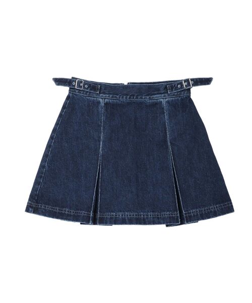 CALNAMUR(カルナムール)の「DENIM TUCK MINI SK/デニムタックミニスカート(スカート・レディース・ライトブルー/インディゴブルー・SMALL/MEDIUM)」の2枚目の写真
