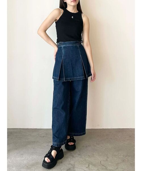 CALNAMUR(カルナムール)の「DENIM TUCK MINI SK/デニムタックミニスカート(スカート・レディース・ライトブルー/インディゴブルー・SMALL/MEDIUM)」の20枚目の写真