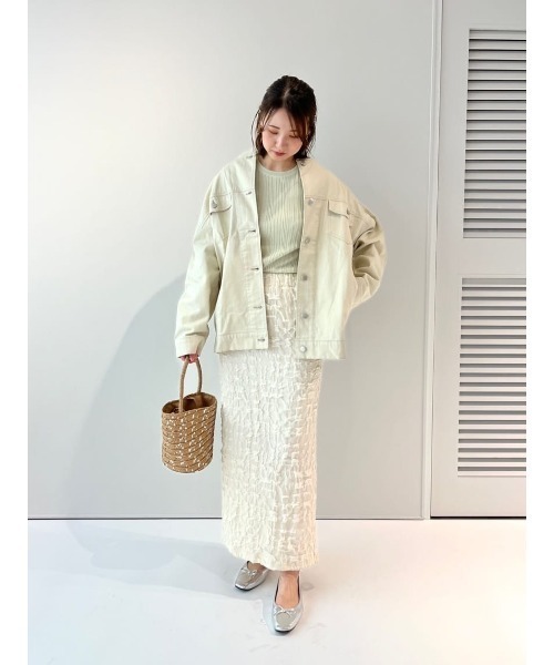 titivate（ティティベイト）の「ノーカラーデニムジャケット（デニムジャケット・レディース・アイボリー/ライトブルー・S/M/L）」の21枚目の写真