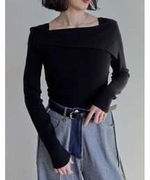 【新品】ELLIE オフショルダートップス　ブラック オフショルダー」に該当するトップス（ブラック/黒色系）ファッション