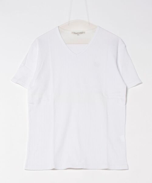 Mag.(マグ)の「【Growth by Grail】ワンポイント針抜きVネックT(Tシャツ/カットソー・メンズ・ブラック/ホワイト/グレー・MEDIUM/X-LARGE/LARGE)」の13枚目の写真