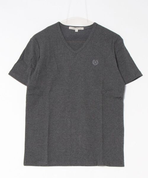 Mag.(マグ)の「【Growth by Grail】ワンポイント針抜きVネックT(Tシャツ/カットソー・メンズ・ブラック/ホワイト/グレー・MEDIUM/X-LARGE/LARGE)」の14枚目の写真