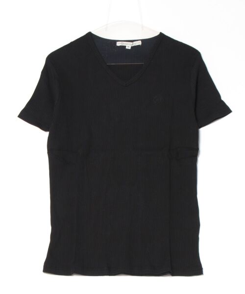 Mag.(マグ)の「【Growth by Grail】ワンポイント針抜きVネックT(Tシャツ/カットソー・メンズ・ブラック/ホワイト/グレー・MEDIUM/X-LARGE/LARGE)」の15枚目の写真