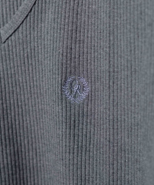 Mag.(マグ)の「【Growth by Grail】ワンポイント針抜きVネックT(Tシャツ/カットソー・メンズ・ブラック/ホワイト/グレー・MEDIUM/X-LARGE/LARGE)」の11枚目の写真