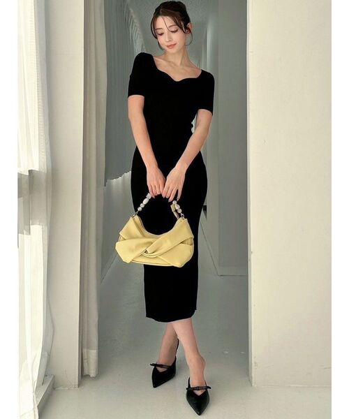 RESEXXY（リゼクシー）の「サイドチャームリブニットワンピース（ワンピース・レディース・ミント/オレンジ/ピンク/ブラック・FREE）」の15枚目の写真