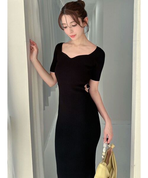 RESEXXY（リゼクシー）の「サイドチャームリブニットワンピース（ワンピース・レディース・ミント/オレンジ/ピンク/ブラック・FREE）」の17枚目の写真