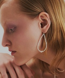【les bonbon】reflect oval pierce/リフレクト オーバル ピアス