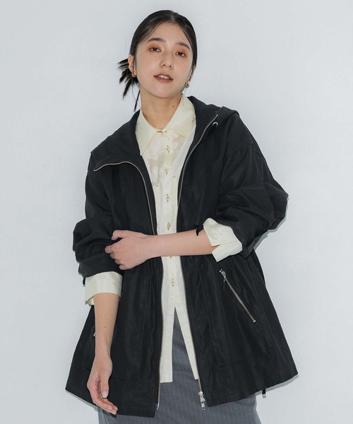 PUBLIC TOKYO（パブリックトウキョウ）の「オーバーヨークドロストブルゾン（ブルゾン・レディース・ホワイト/ブラック/ベージュ・1/2）」の3枚目の写真