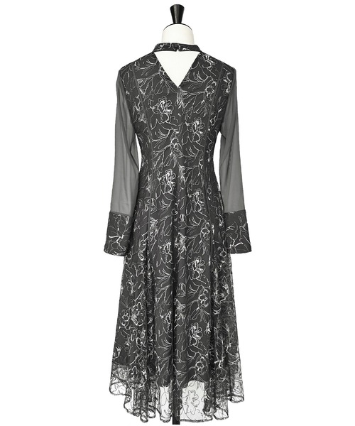 未使用♥スナイデル レースプリーツフレアワンピース オケージョンドレス 美人百花 サテンフィット・フレア ミモレ丈 結婚式 ワンピース パーティー