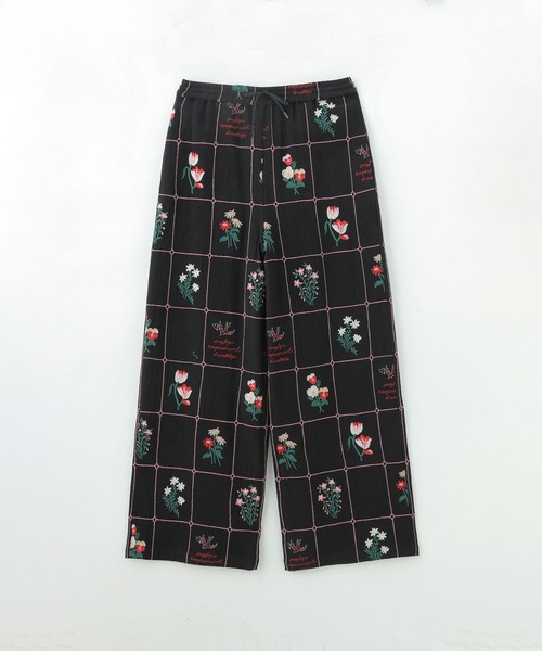 mag.by c)FLOWER EMBROIDERY PANTS（その他パンツ）｜ROSE BUD