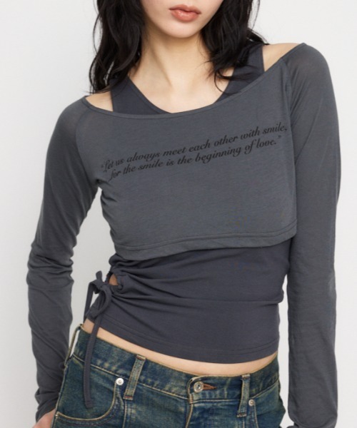 moussy - WAFFLE 2PIECE KNIT ラグアジェム　LAGUA GEM スライ 追加生産】SWIRL LOGO SHAGGY ニット（ニット/セーター）｜LAGUA