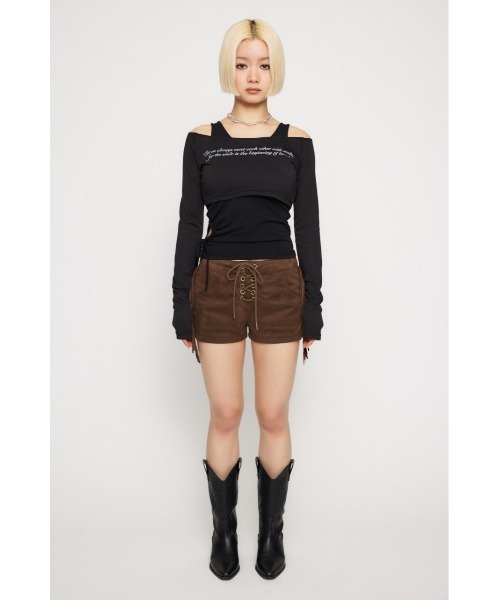 セール】LETTERING SHEER 2PIECE トップス（Tシャツ/カットソー