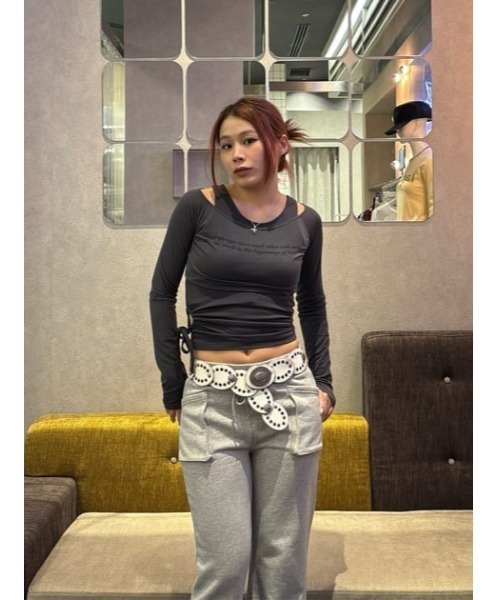 セール】LETTERING SHEER 2PIECE トップス（Tシャツ/カットソー