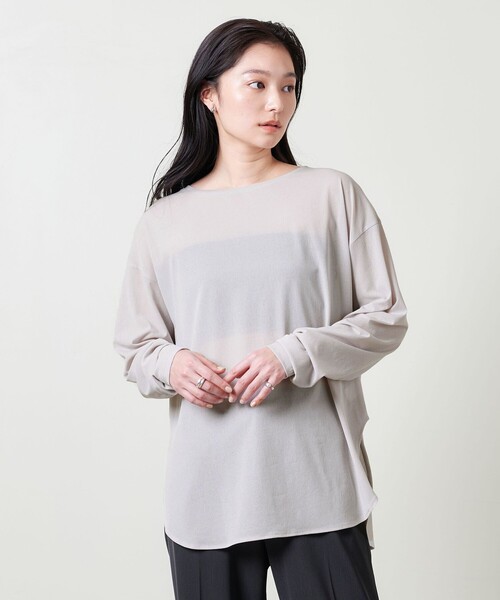 UNITED ARROWS シアー フィット クルーネック カットソー シアー フィット クルーネック カットソー