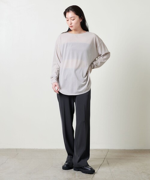 コットンナイロンシアークルーネックプルオーバー BEAUTY&YOUTH UNITED ARROWS（ビューティーアンドユース