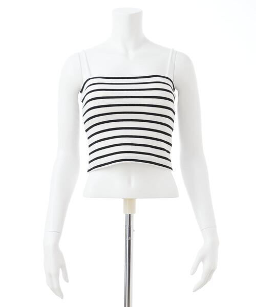 INGNI（イング）の「ベアリブキャミ（キャミソール・レディース・オフホワイト/ブラック/その他・M）」の14枚目の写真