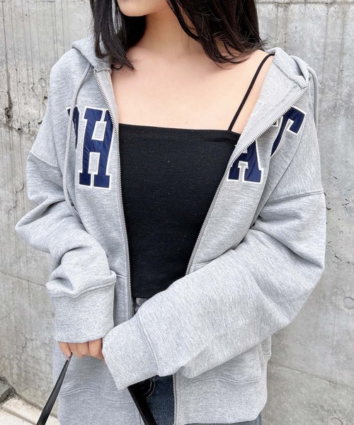 INGNI（イング）の「ベアリブキャミ（キャミソール・レディース・オフホワイト/ブラック/その他・M）」の2枚目の写真