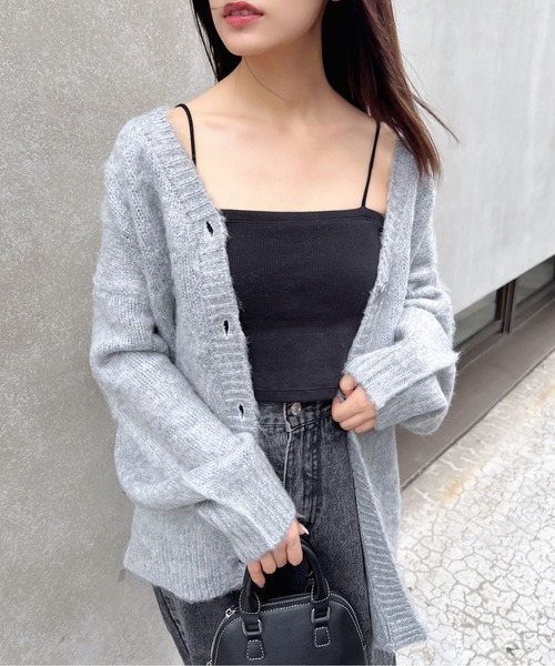 INGNI（イング）の「ベアリブキャミ（キャミソール・レディース・オフホワイト/ブラック/その他・M）」の7枚目の写真