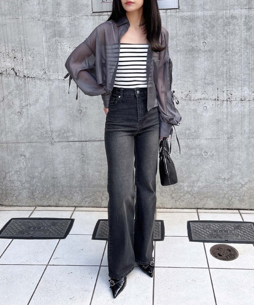 INGNI（イング）の「ベアリブキャミ（キャミソール・レディース・オフホワイト/ブラック/その他・M）」の10枚目の写真