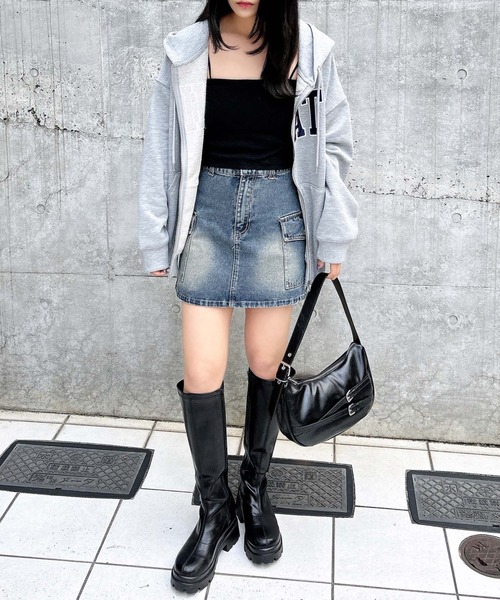 INGNI（イング）の「ベアリブキャミ（キャミソール・レディース・オフホワイト/ブラック/その他・M）」の8枚目の写真