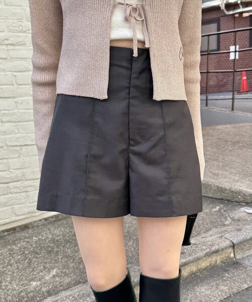 mline（エムライン）の「[mline]シンプルショートパンツ（その他パンツ・レディース・ブラック/チャコールグレー・2/1）」の7枚目の写真