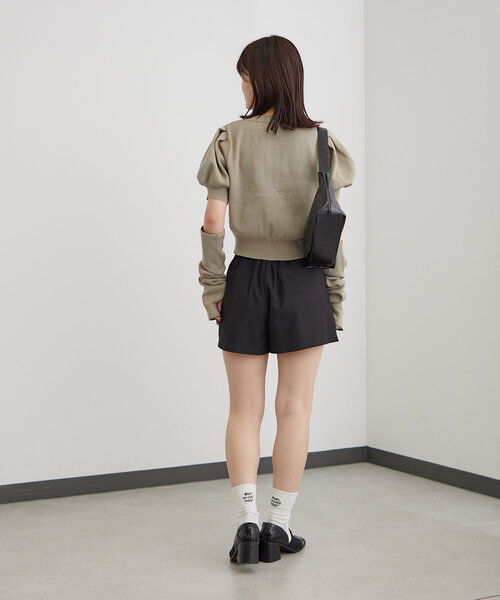 mline（エムライン）の「[mline]シンプルショートパンツ（その他パンツ・レディース・ブラック/チャコールグレー・2/1）」の11枚目の写真