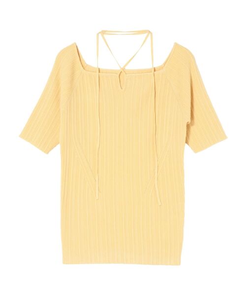 LAGUNAMOON（ラグナムーン）の「チョーカーデザインリブニットプルオーバー（ニット/セーター・レディース・ブラック/ピンク/イエロー・FREE）」の3枚目の写真