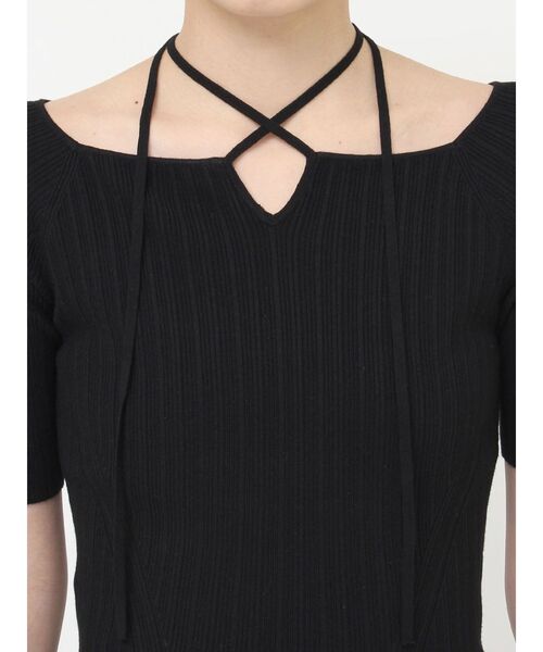 LAGUNAMOON（ラグナムーン）の「チョーカーデザインリブニットプルオーバー（ニット/セーター・レディース・ブラック/ピンク/イエロー・FREE）」の18枚目の写真