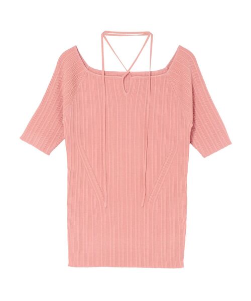 LAGUNAMOON（ラグナムーン）の「チョーカーデザインリブニットプルオーバー（ニット/セーター・レディース・ブラック/ピンク/イエロー・FREE）」の6枚目の写真