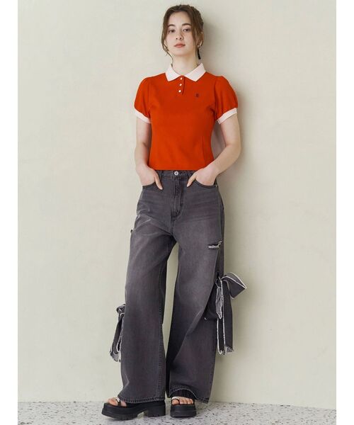 2WAY RIBBON DETAILS DENIM/2WAY リボンディティールデニム