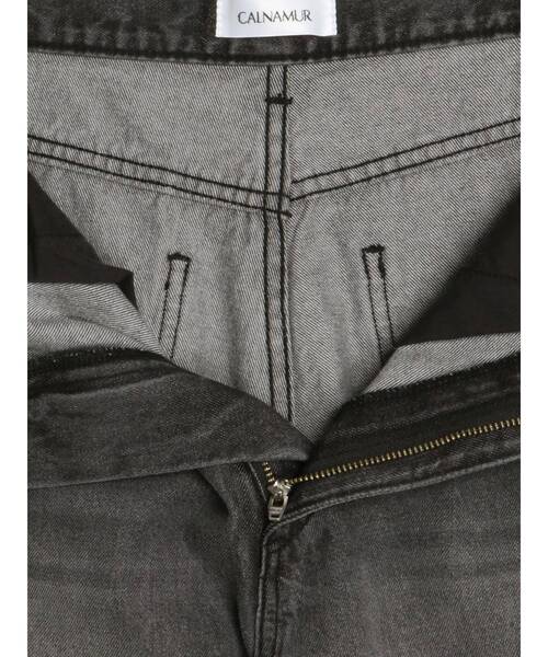 CALNAMUR(カルナムール)の「2WAY RIBBON DETAILS DENIM/2WAY リボンディティールデニム(デニムパンツ・レディース・ブラック/ライトブルー・SMALL/MEDIUM)」の6枚目の写真