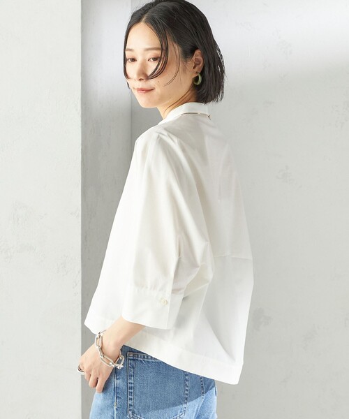 SHIPS(シップス)の「〈手洗い可能〉ピンタック 羽織 シャツ(シャツ/ブラウス・レディース・ライトブルー/オフホワイト/ベージュ・ONE SIZE)」の12枚目の写真