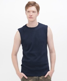 《DAILY/デイリー》RIB NOSLEEVE T-SHIRT / デイリーウェア リブ ノースリーブ Tシャツ / AVIREX / アヴィレックス