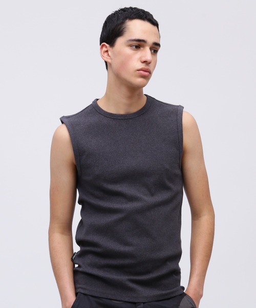 AVIREX(アヴィレックス)の「《DAILY/デイリー》RIB NOSLEEVE T-SHIRT / デイリーウェア リブ ノースリーブ Tシャツ / AVIREX / アヴィレックス(Tシャツ/カットソー・メンズ・ホワイト/ブラック/グレー/オリーブ/ロイヤルブルー/チャコール・X-LARGE/LARGE/MEDIUM/SMALL)」の4枚目の写真