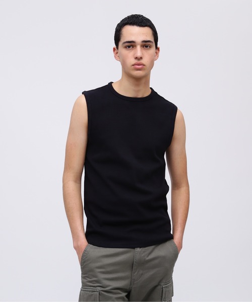 AVIREX(アヴィレックス)の「《DAILY/デイリー》RIB NOSLEEVE T-SHIRT / デイリーウェア リブ ノースリーブ Tシャツ / AVIREX / アヴィレックス(Tシャツ/カットソー・メンズ・ホワイト/ブラック/グレー/オリーブ/ロイヤルブルー/チャコール・X-LARGE/LARGE/MEDIUM/SMALL)」の20枚目の写真