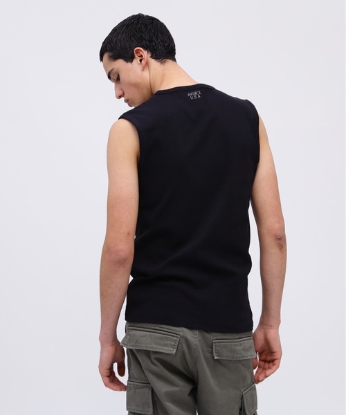 AVIREX(アヴィレックス)の「《DAILY/デイリー》RIB NOSLEEVE T-SHIRT / デイリーウェア リブ ノースリーブ Tシャツ / AVIREX / アヴィレックス(Tシャツ/カットソー・メンズ・ホワイト/ブラック/グレー/オリーブ/ロイヤルブルー/チャコール・X-LARGE/LARGE/MEDIUM/SMALL)」の21枚目の写真