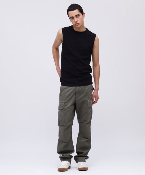 AVIREX(アヴィレックス)の「《DAILY/デイリー》RIB NOSLEEVE T-SHIRT / デイリーウェア リブ ノースリーブ Tシャツ / AVIREX / アヴィレックス(Tシャツ/カットソー・メンズ・ホワイト/ブラック/グレー/オリーブ/ロイヤルブルー/チャコール・X-LARGE/LARGE/MEDIUM/SMALL)」の22枚目の写真