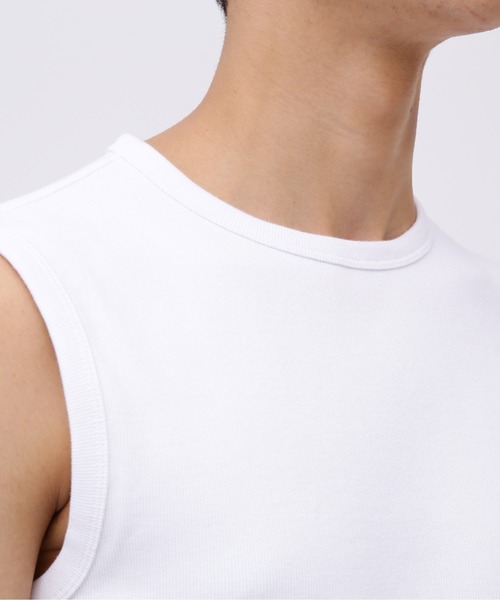AVIREX(アヴィレックス)の「《DAILY/デイリー》RIB NOSLEEVE T-SHIRT / デイリーウェア リブ ノースリーブ Tシャツ / AVIREX / アヴィレックス(Tシャツ/カットソー・メンズ・ホワイト/ブラック/グレー/オリーブ/ロイヤルブルー/チャコール・X-LARGE/LARGE/MEDIUM/SMALL)」の11枚目の写真