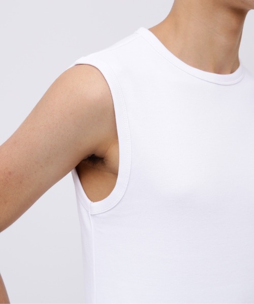 AVIREX(アヴィレックス)の「《DAILY/デイリー》RIB NOSLEEVE T-SHIRT / デイリーウェア リブ ノースリーブ Tシャツ / AVIREX / アヴィレックス(Tシャツ/カットソー・メンズ・ホワイト/ブラック/グレー/オリーブ/ロイヤルブルー/チャコール・X-LARGE/LARGE/MEDIUM/SMALL)」の12枚目の写真