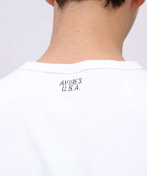 AVIREX(アヴィレックス)の「《DAILY/デイリー》RIB NOSLEEVE T-SHIRT / デイリーウェア リブ ノースリーブ Tシャツ / AVIREX / アヴィレックス(Tシャツ/カットソー・メンズ・ホワイト/ブラック/グレー/オリーブ/ロイヤルブルー/チャコール・X-LARGE/LARGE/MEDIUM/SMALL)」の14枚目の写真